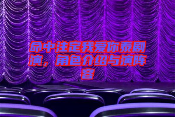 命中注定我愛你泰劇演，角色介紹與演陣容