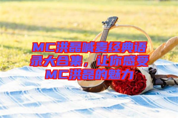 MC洪磊喊麥經(jīng)典語(yǔ)錄大合集，讓你感受MC洪磊的魅力