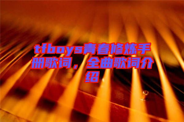 tfboys青春修煉手冊(cè)歌詞，全曲歌詞介紹