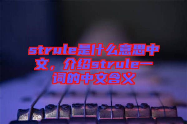 strule是什么意思中文，介紹strule一詞的中文含義