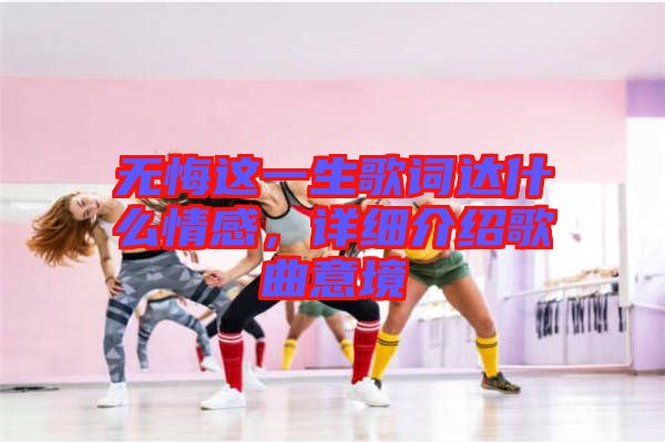 無悔這一生歌詞達什么情感，詳細介紹歌曲意境