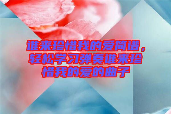 誰來珍惜我的愛簡譜，輕松學習彈奏誰來珍惜我的愛的曲子