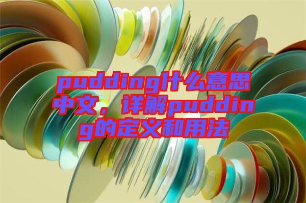 pudding什么意思中文，詳解pudding的定義和用法