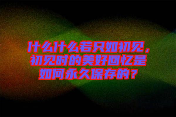 什么什么若只如初見，初見時(shí)的美好回憶是如何永久保存的？