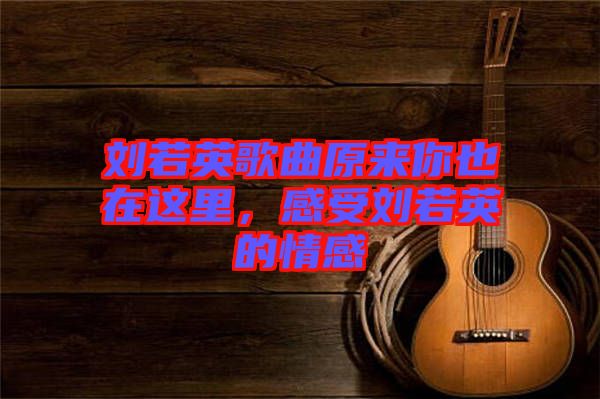 劉若英歌曲原來(lái)你也在這里，感受劉若英的情感