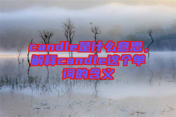 candle是什么意思，解釋candle這個(gè)單詞的含義