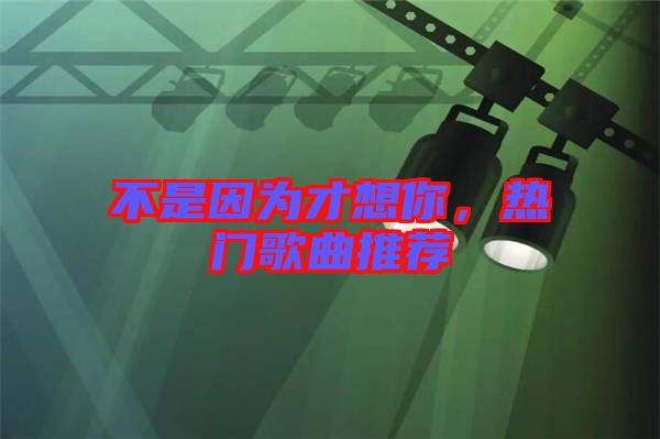 不是因?yàn)椴畔肽?，熱門歌曲推薦