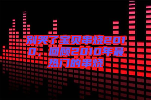 別哭了寶貝串燒2010，回顧2010年最熱門的串燒