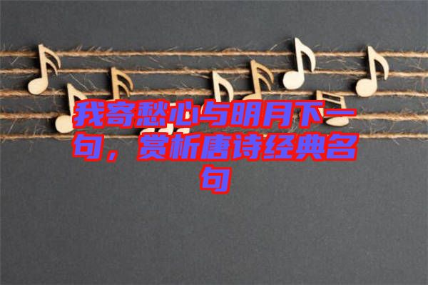 我寄愁心與明月下一句，賞析唐詩(shī)經(jīng)典名句