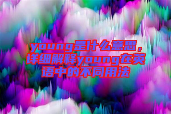 young是什么意思，詳細解釋young在英語中的不同用法