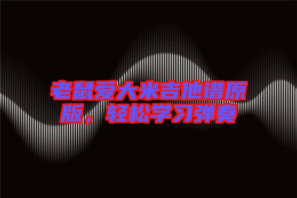 老鼠愛大米吉他譜原版，輕松學習彈奏