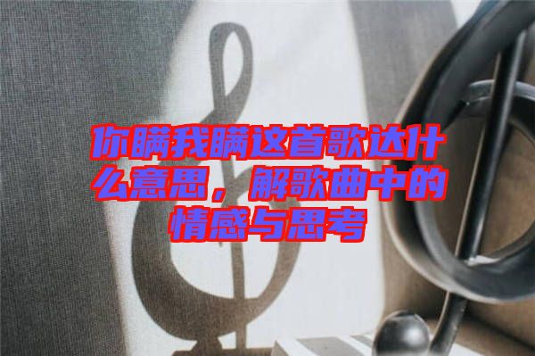 你瞞我瞞這首歌達(dá)什么意思，解歌曲中的情感與思考