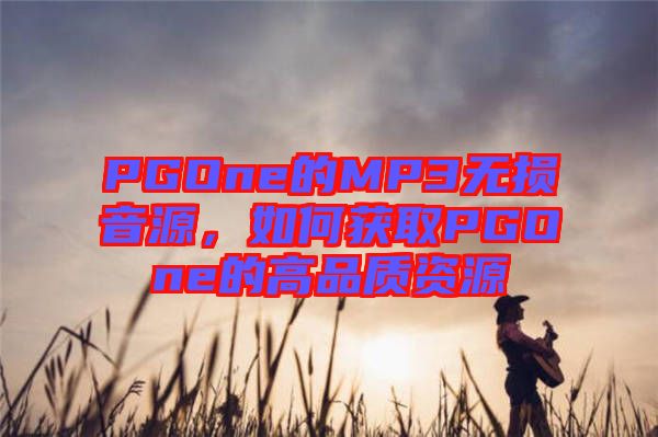 PGOne的MP3無損音源，如何獲取PGOne的高品質(zhì)資源