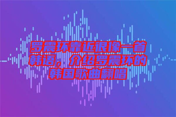 羅震環(huán)靠近很像一首韓語，介紹羅震環(huán)的韓國歌曲翻唱