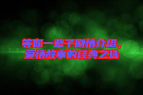 等你一輩子劇情介紹，愛(ài)情故事的經(jīng)典之選