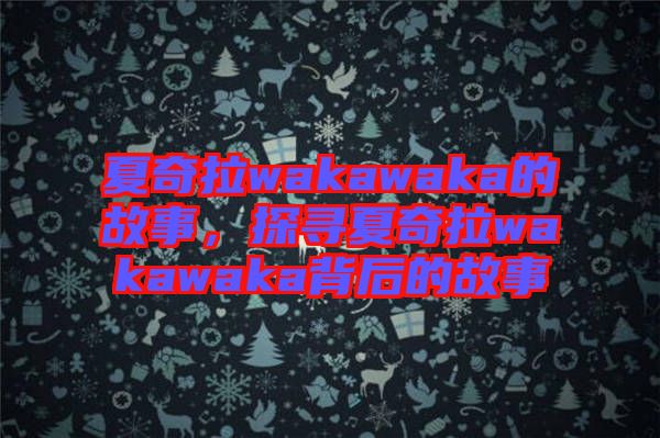 夏奇拉wakawaka的故事，探尋夏奇拉wakawaka背后的故事