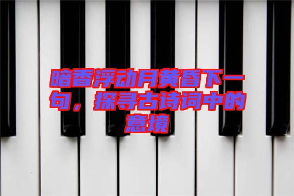 暗香浮動月黃昏下一句，探尋古詩詞中的意境