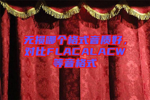 無損哪個格式音質(zhì)好，對比FLACALACW等音格式