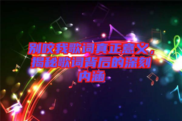 別咬我歌詞真正意義，揭秘歌詞背后的深刻內(nèi)涵