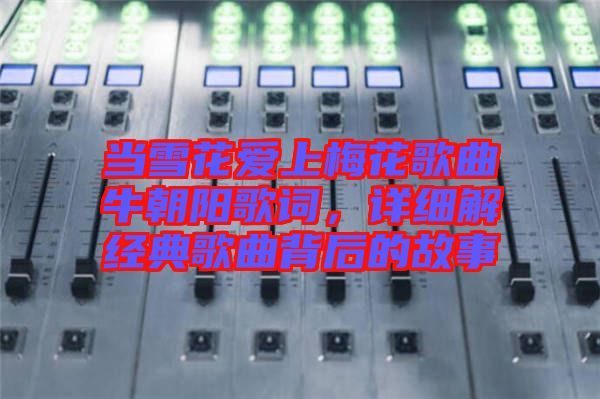 當(dāng)雪花愛上梅花歌曲牛朝陽(yáng)歌詞，詳細(xì)解經(jīng)典歌曲背后的故事