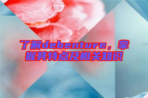 了解debenture，掌握其特點及相關(guān)知識