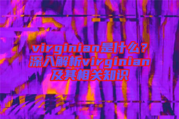 virginian是什么？深入解析virginian及其相關(guān)知識(shí)