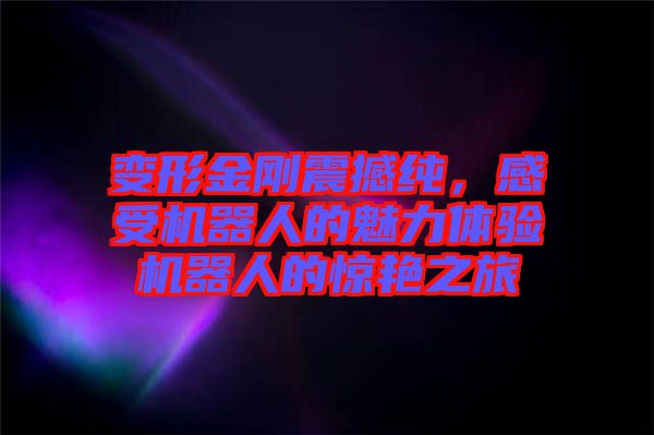 變形金剛震撼純，感受機(jī)器人的魅力體驗機(jī)器人的驚艷之旅