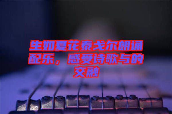 生如夏花泰戈?duì)柪收b配樂，感受詩歌與的交融