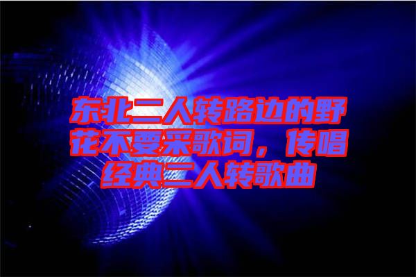 東北二人轉路邊的野花不要采歌詞，傳唱經典二人轉歌曲