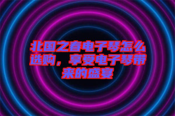 北國之春電子琴怎么選購，享受電子琴帶來的盛宴