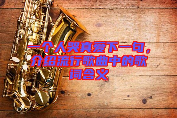 一個(gè)人哭真愛(ài)下一句，介紹流行歌曲中的歌詞含義