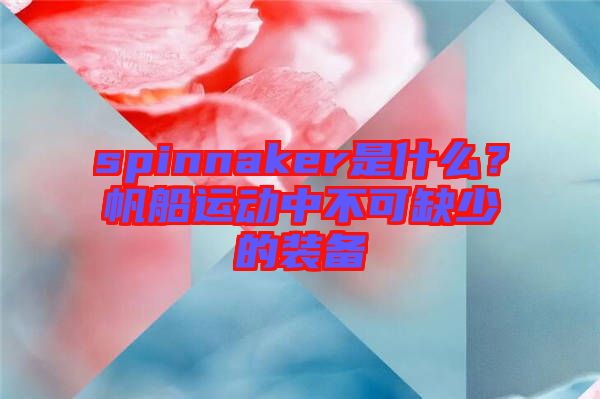 spinnaker是什么？帆船運動中不可缺少的裝備