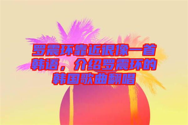 羅震環(huán)靠近很像一首韓語，介紹羅震環(huán)的韓國歌曲翻唱