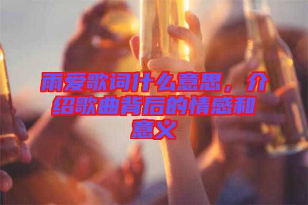 雨愛歌詞什么意思，介紹歌曲背后的情感和意義