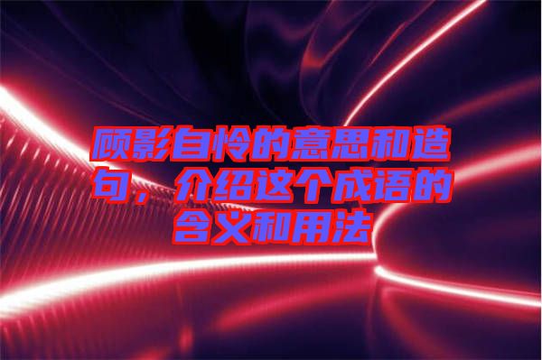 顧影自憐的意思和造句，介紹這個成語的含義和用法