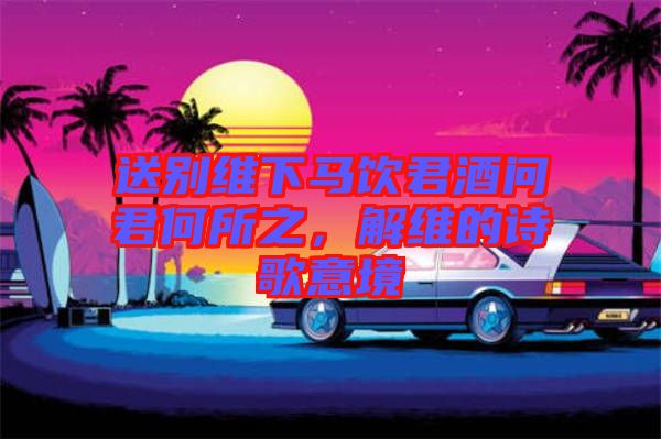 送別維下馬飲君酒問(wèn)君何所之，解維的詩(shī)歌意境