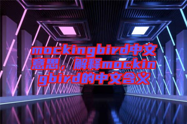 mockingbird中文意思，解釋mockingbird的中文含義