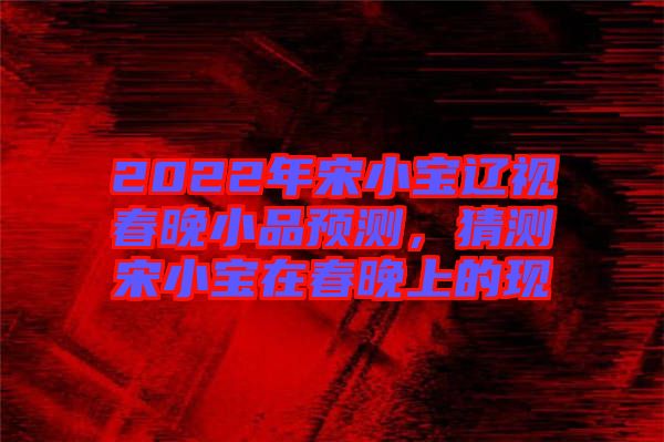 2022年宋小寶遼視春晚小品預(yù)測(cè)，猜測(cè)宋小寶在春晚上的現(xiàn)