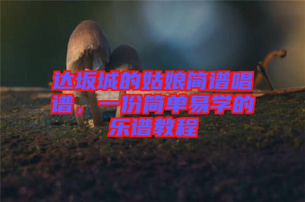 達(dá)坂城的姑娘簡(jiǎn)譜唱譜，一份簡(jiǎn)單易學(xué)的樂(lè)譜教程