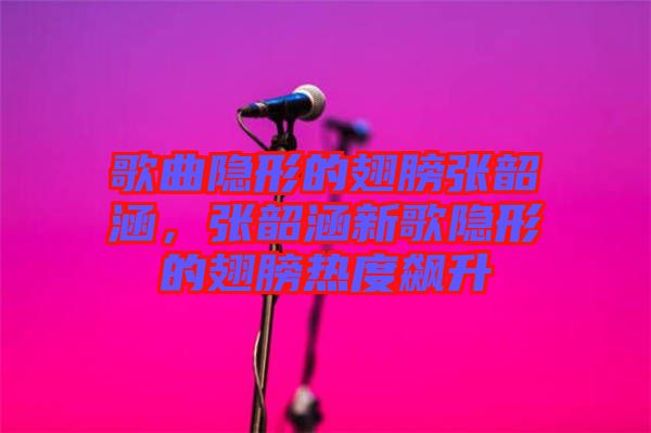 歌曲隱形的翅膀張韶涵，張韶涵新歌隱形的翅膀熱度飆升