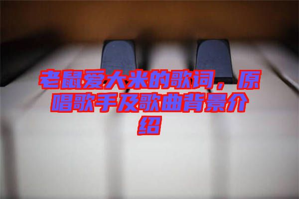 老鼠愛大米的歌詞，原唱歌手及歌曲背景介紹