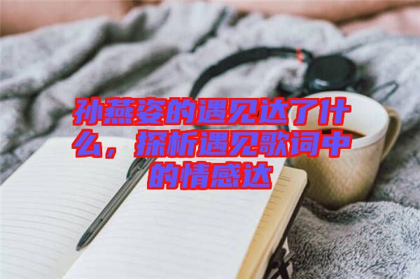 孫燕姿的遇見達了什么，探析遇見歌詞中的情感達