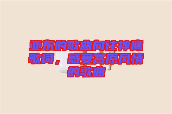 亞東的歌曲向往神鷹歌詞，感受高原風(fēng)情的歌曲