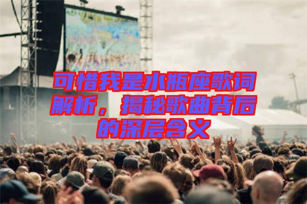 可惜我是水瓶座歌詞解析，揭秘歌曲背后的深層含義