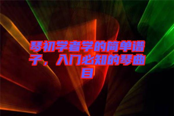 琴初學(xué)者學(xué)的簡(jiǎn)單譜子，入門(mén)必知的琴曲目