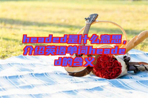 headed是什么意思，介紹英語單詞headed的含義