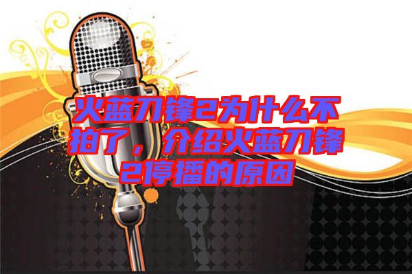 火藍(lán)刀鋒2為什么不拍了，介紹火藍(lán)刀鋒2停播的原因