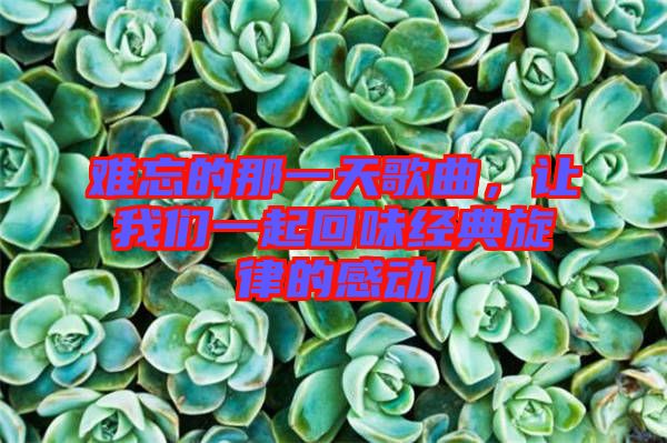 難忘的那一天歌曲，讓我們一起回味經(jīng)典旋律的感動