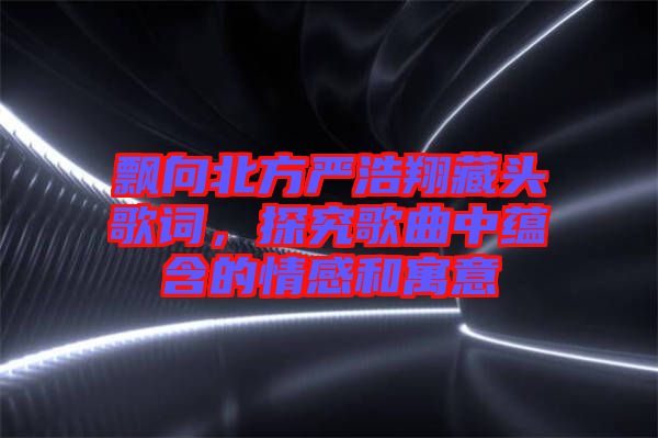 飄向北方嚴浩翔藏頭歌詞，探究歌曲中蘊含的情感和寓意