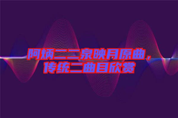 阿炳二二泉映月原曲，傳統(tǒng)二曲目欣賞